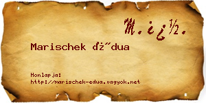Marischek Édua névjegykártya